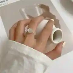 Прозрачный кольца из бисера
