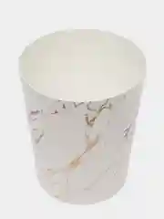 Белый горшок цветочный "Мрамор" (кашпо для цветов)