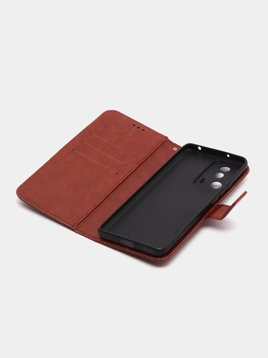 Багровый чехол-книжка с магнитной застежкой для Xiaomi 13 Lite (Сяоми 13 Лайт)
