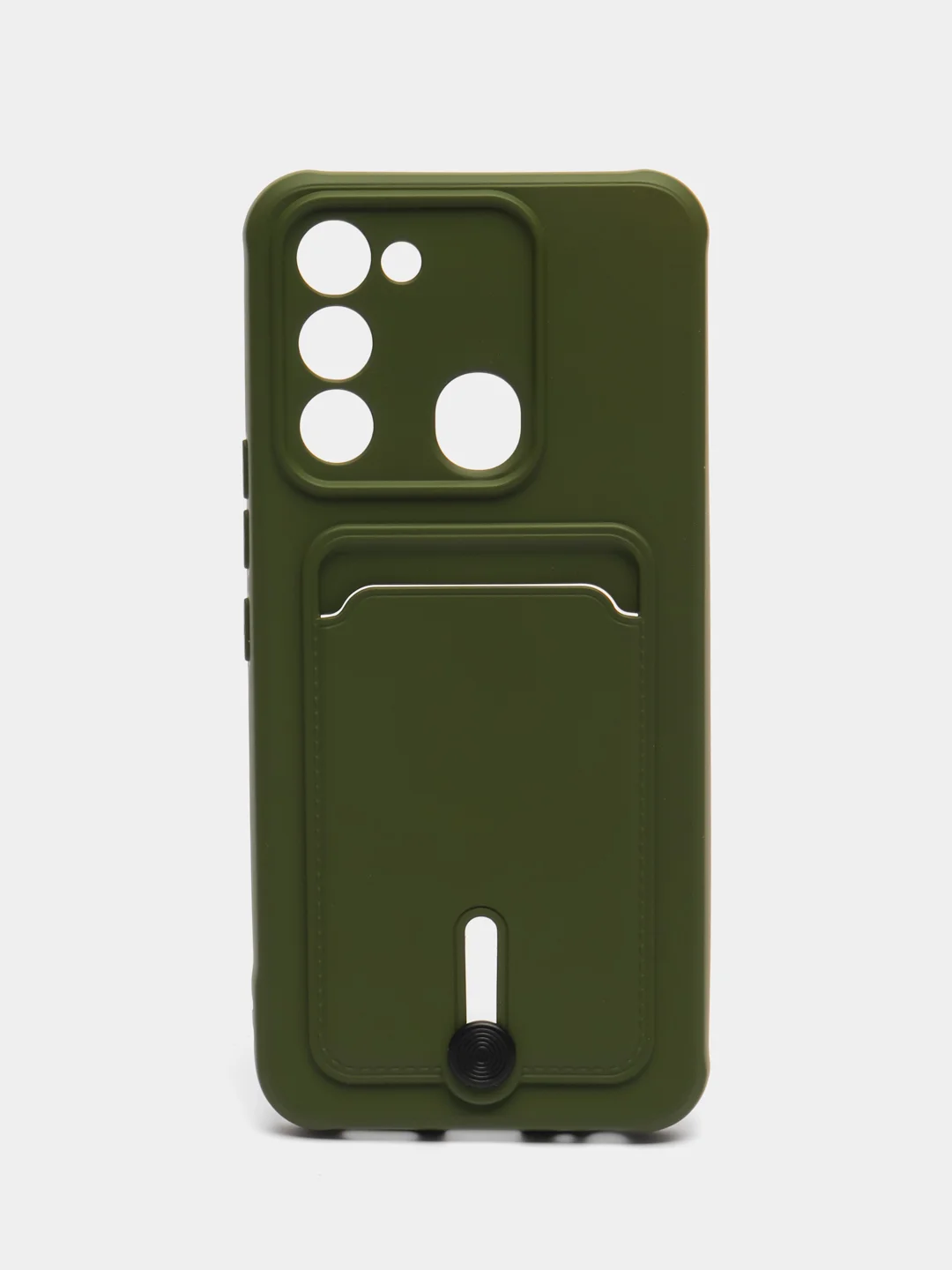 Зелёный хаки чехол силиконовый для Tecno Spark 8C/Go 2022 (Техно Спарк 8C/Go 2022)