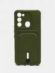 Зелёный хаки чехол силиконовый для Tecno Spark 8C/Go 2022 (Техно Спарк 8C/Go 2022)
