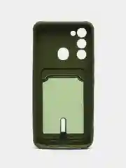 Зелёный хаки чехол силиконовый для Tecno Spark 8C/Go 2022 (Техно Спарк 8C/Go 2022)