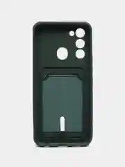 Тёмно-зелёный чехол силиконовый для Tecno Spark 8C/Go 2022 (Техно Спарк 8C/Go 2022)
