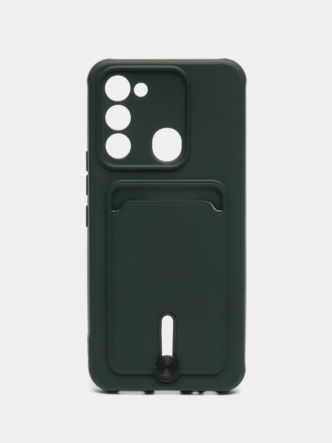 Тёмно-зелёный чехол силиконовый для Tecno Spark 8C/Go 2022 (Техно Спарк 8C/Go 2022)