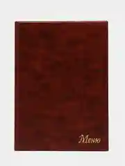 Меню для кафе, папка с 10 файлами, 220 х 320 мм, коричневая, дпс, 231128