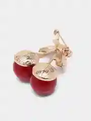 Алый брошь "Вишенки, вишни, вишня"