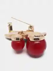 Вишнёвый брошь "Вишенки, вишни, вишня"