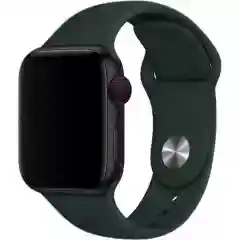 Тёмно-зелёный ремешок силиконовый Apple Watch