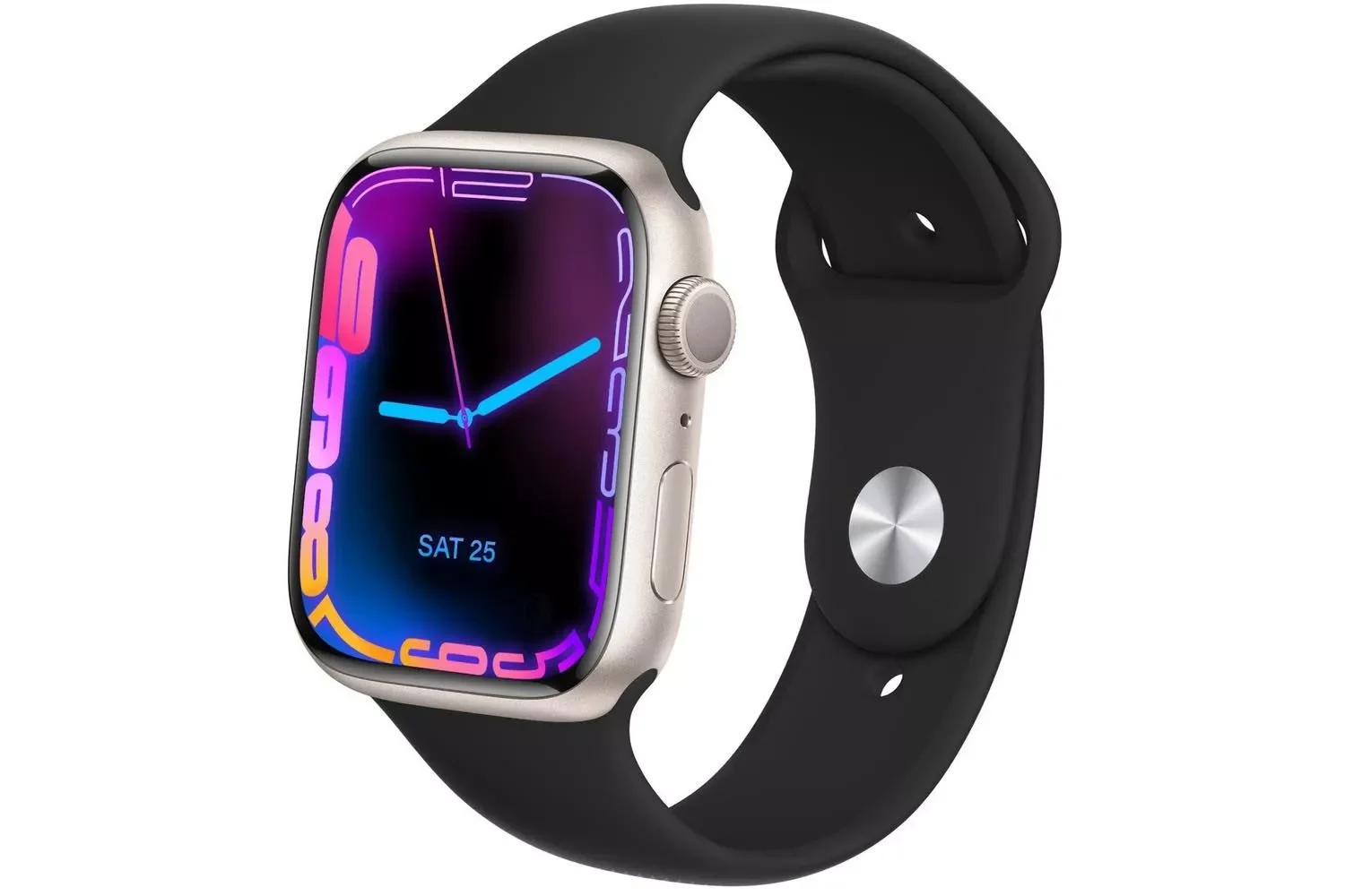 Черный ремешок силиконовый Apple Watch