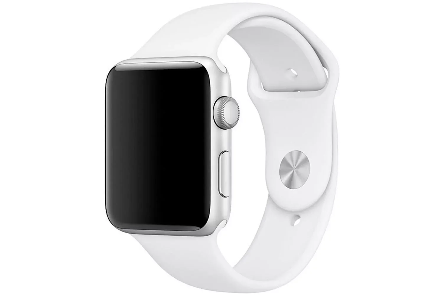 Белый ремешок силиконовый Apple Watch