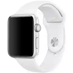 Белый ремешок силиконовый Apple Watch