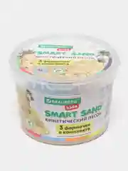 Песок для лепки и моделирования кинетический детский Brauberg 3 формочки, ведерко, 665096