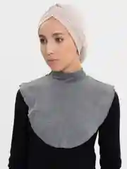Серый воротник съемный, женский, стойка