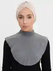 Серый воротник съемный, женский, стойка