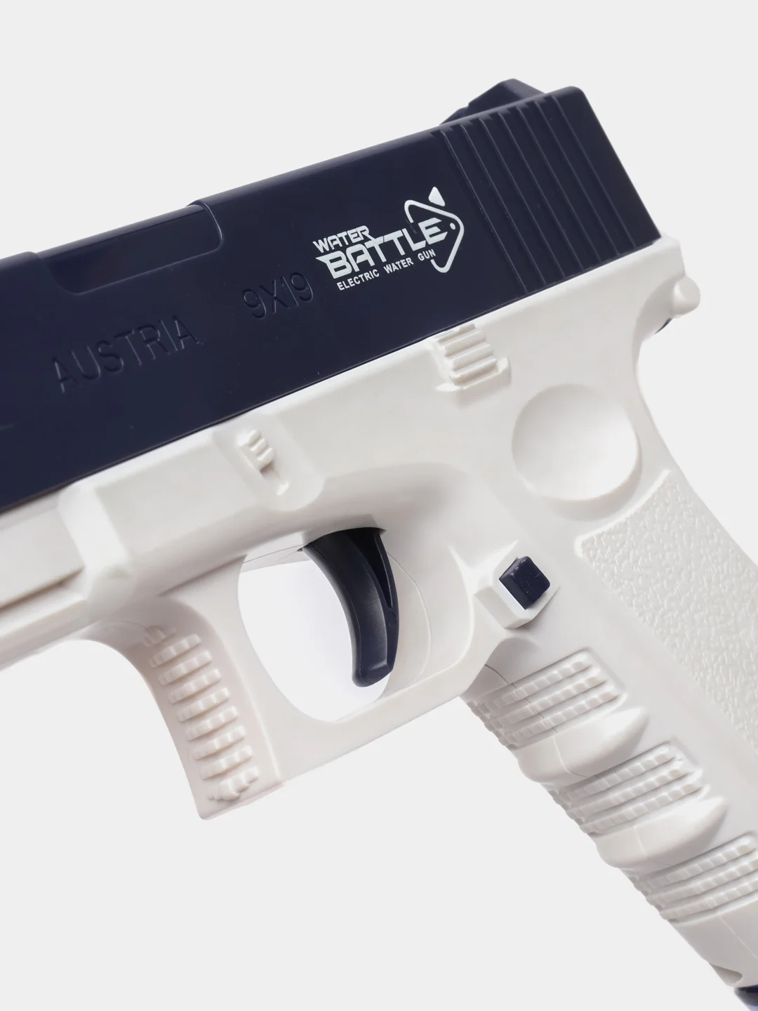 Синий водный пистолет детский GLOCK WATER GUN электрический на аккумуляторе / Детский пистолет