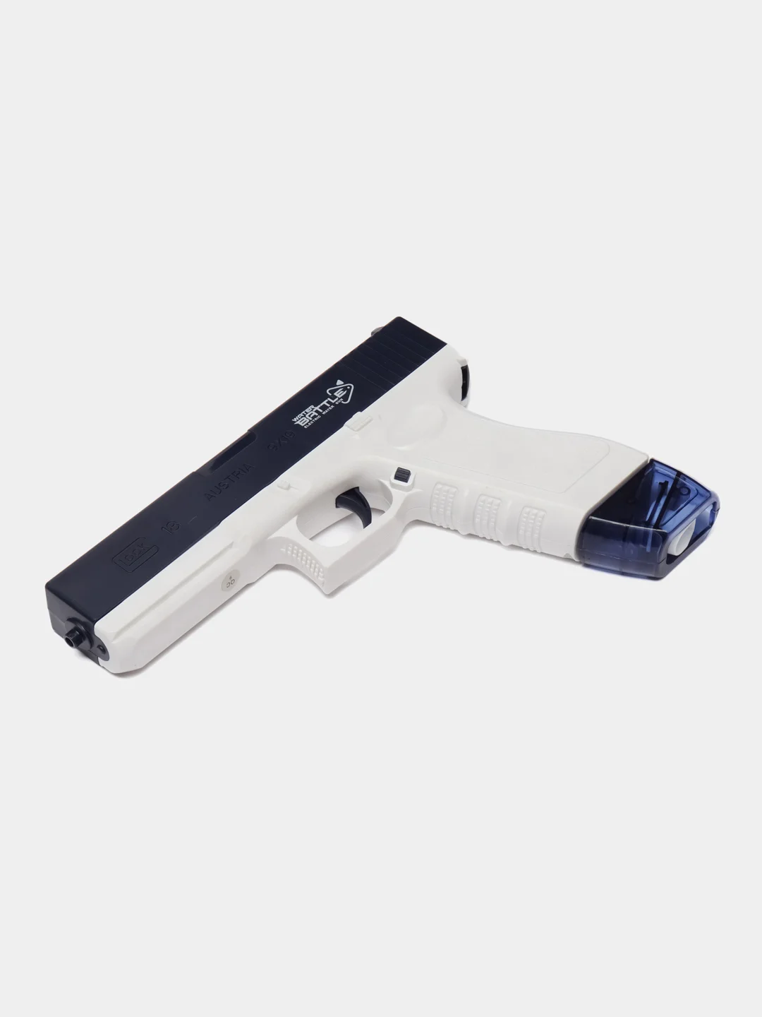 Синий водный пистолет детский GLOCK WATER GUN электрический на аккумуляторе / Детский пистолет
