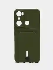 Зелёный хаки силиконовый чехол для Infinix Hot 20i (инфиникс хот 20i)