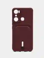 Тёмно-бордовый силиконовый чехол для Infinix Hot 20i (инфиникс хот 20i)