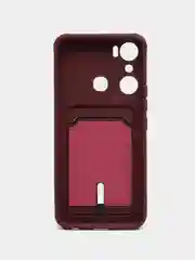 Тёмно-бордовый силиконовый чехол для Infinix Hot 20i (инфиникс хот 20i)