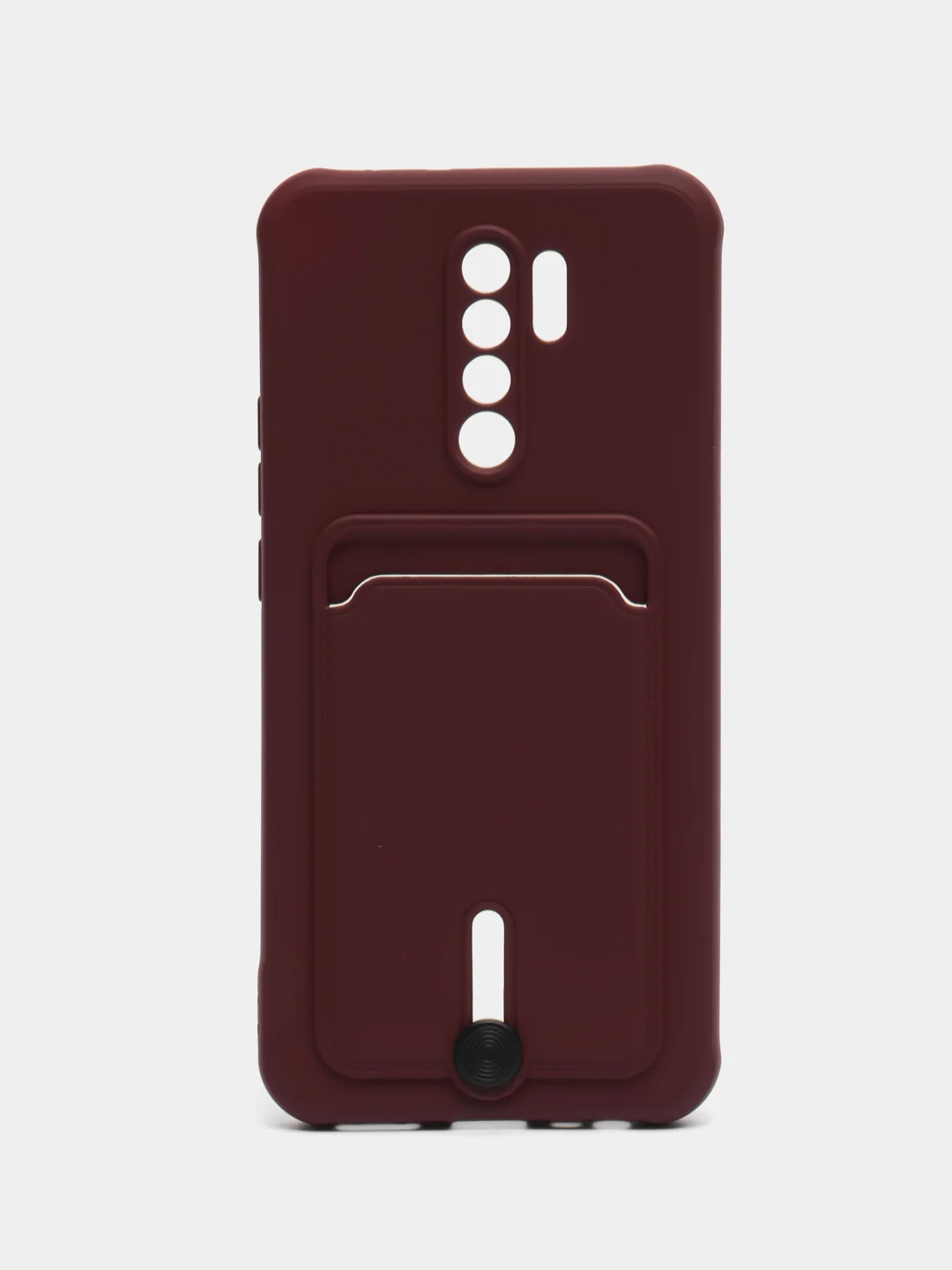 Тёмно-бордовый силиконовый чехол для Xiaomi Redmi 9 (Сяоми редми 9)