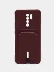 Тёмно-бордовый силиконовый чехол для Xiaomi Redmi 9 (Сяоми редми 9)