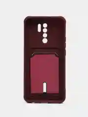 Тёмно-бордовый силиконовый чехол для Xiaomi Redmi 9 (Сяоми редми 9)