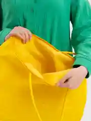 Желтый пляжная соломенная сумка