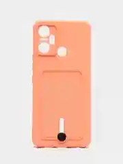 Пастельно-коралловый силиконовый чехол для Infinix Smart 6 Plus (Инфиникс смарт 6 плюс)