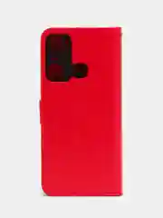 Красный чехол-книжка с магнитной застежкой для Infinix HOT 12 Pro, Инфиникс Хот 12 про