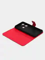 Красный чехол-книжка с магнитной застежкой для Infinix HOT 12 Pro, Инфиникс Хот 12 про