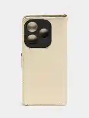 Золотой чехол-книжка с магнитной застежкой для Tecno Spark 10 / 10C (Техно Спарк 10 / 10С)