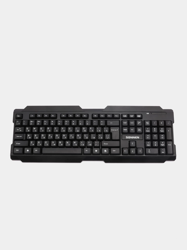 Клавиатура беспроводная Sonnen Kb-5156, Usb, 104 клавиши, 2,4 Ghz, черная, 512654