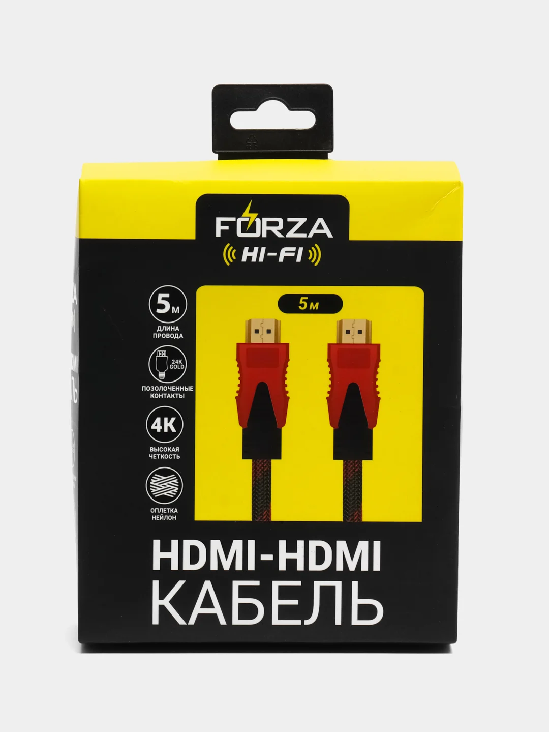 Кабель HDMI 4K, 5 метров, 10 Гбит/с, медь, пластик