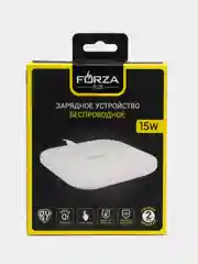 Белый беспроводное зарядное устройство Qi, 15W, пластик