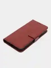 Багровый чехол-книжка с магнитной застежкой для iPhone 16/15/14/13/12/11/Pro/Max/Mini/Plus