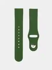 Зеленый силиконовый ремешок для Xiaomi Amazfit Bip, Huawei, Haylou, Samsung, 20 мм, с кнопкой