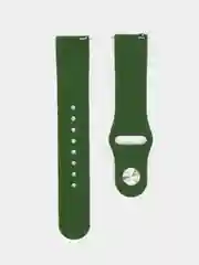 Зеленый силиконовый ремешок для Xiaomi Amazfit Bip, Huawei, Haylou, Samsung, 20 мм, с кнопкой