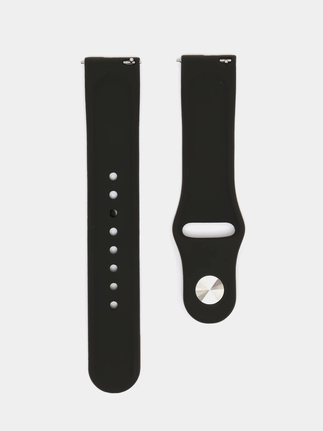 Тёмно-коричневый силиконовый ремешок для Xiaomi Amazfit Bip, Huawei, Haylou, Samsung, 20 мм, с кнопкой