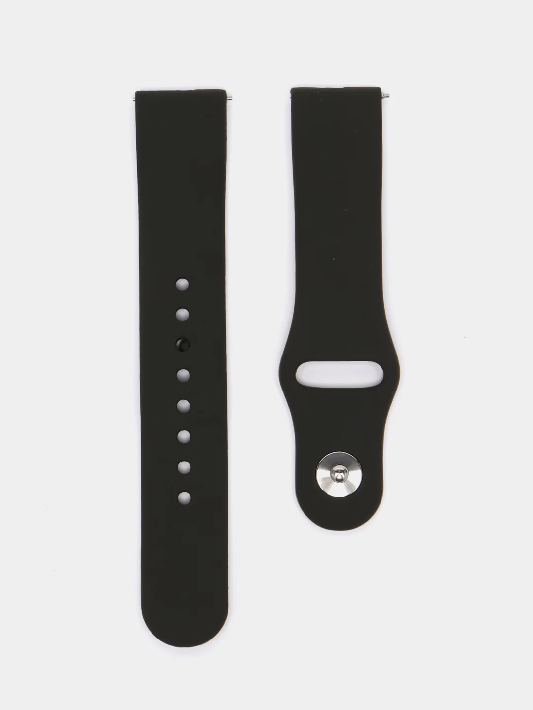 Тёмно-коричневый силиконовый ремешок для Xiaomi Amazfit Bip, Huawei, Haylou, Samsung, 20 мм, с кнопкой