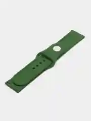 Зеленый силиконовый ремешок для Xiaomi Amazfit Bip / Huawei / Haylou / Samsung, с кнопкой, 22 мм