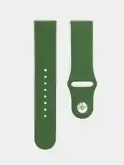 Зеленый силиконовый ремешок для Xiaomi Amazfit Bip / Huawei / Haylou / Samsung, с кнопкой, 22 мм