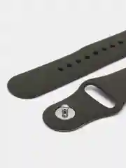 Тёмно-коричневый силиконовый ремешок для Xiaomi Amazfit Bip / Huawei / Haylou / Samsung, с кнопкой, 22 мм