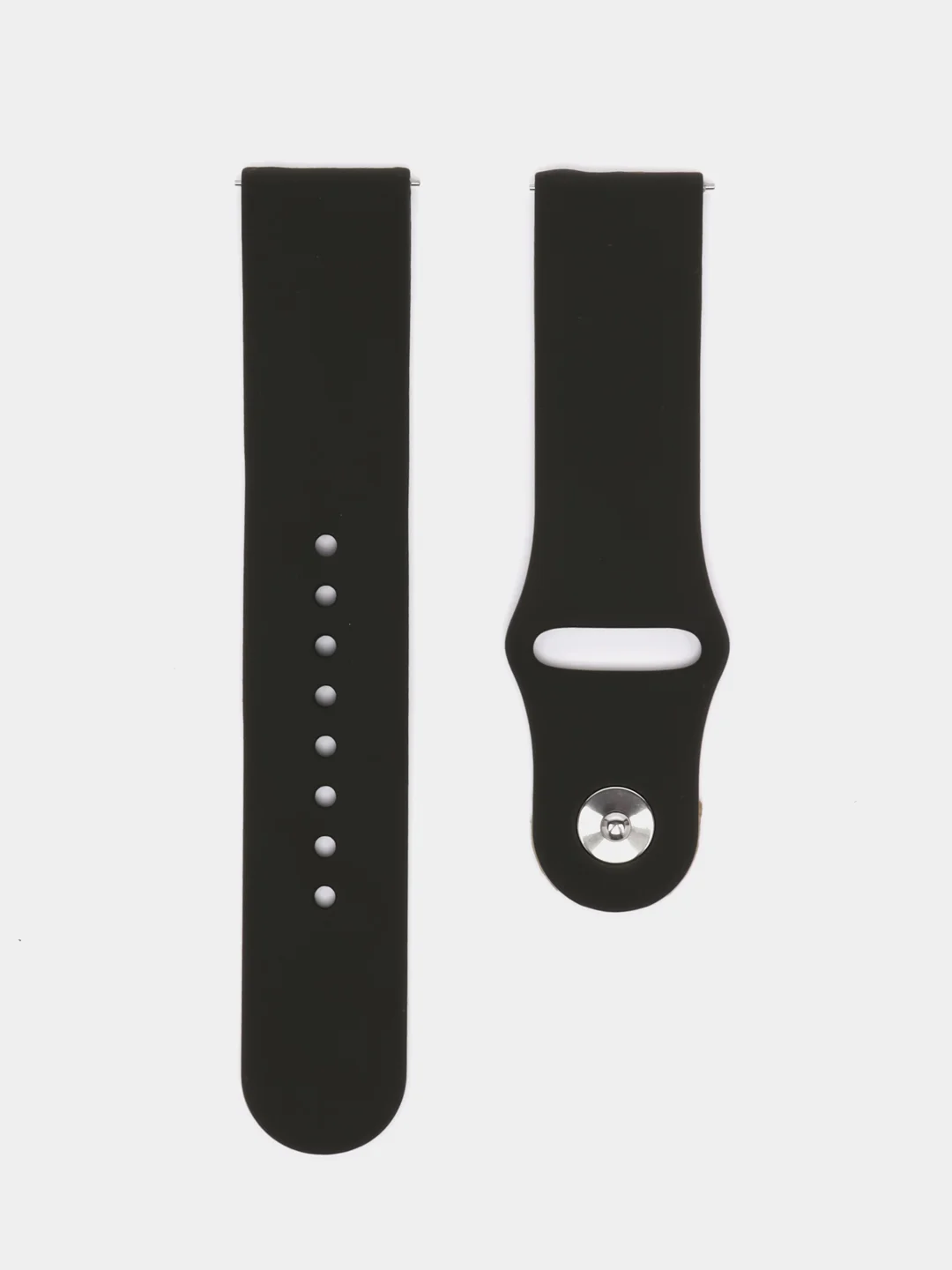 Тёмно-коричневый силиконовый ремешок для Xiaomi Amazfit Bip / Huawei / Haylou / Samsung, с кнопкой, 22 мм