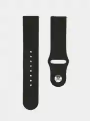 Тёмно-коричневый силиконовый ремешок для Xiaomi Amazfit Bip / Huawei / Haylou / Samsung, с кнопкой, 22 мм