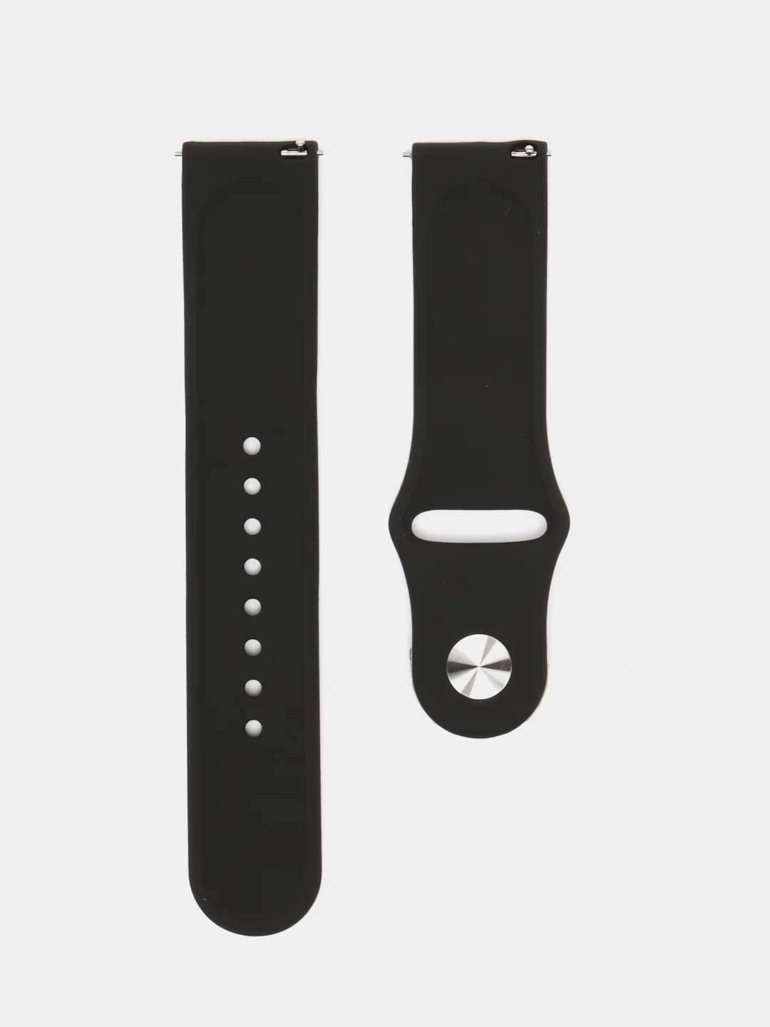 Тёмно-коричневый силиконовый ремешок для Xiaomi Amazfit Bip / Huawei / Haylou / Samsung, с кнопкой, 22 мм