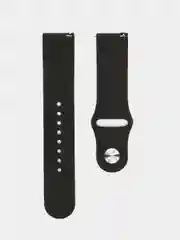 Тёмно-коричневый силиконовый ремешок для Xiaomi Amazfit Bip / Huawei / Haylou / Samsung, с кнопкой, 22 мм
