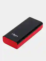 Аккумулятор мобильный, 8000 мАч, 2xUSB, 2А, дисплей, прорезиненный, красный