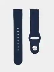 Темно-синий силиконовый ремешок для Xiaomi Amazfit Bip, Huawei, Haylou, Samsung, 20 мм, с кнопкой