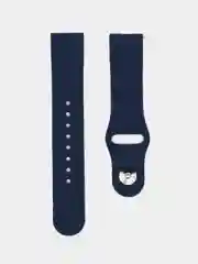 Темно-синий силиконовый ремешок для Xiaomi Amazfit Bip, Huawei, Haylou, Samsung, 20 мм, с кнопкой