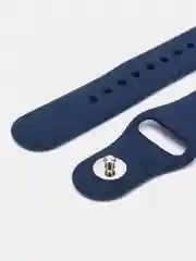 Темно-синий силиконовый ремешок для Xiaomi Amazfit Bip, Huawei, Haylou, Samsung, 20 мм, с кнопкой